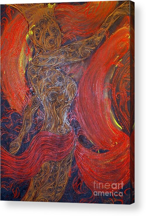 Tree Acrylic Print featuring the painting The Belly Dancer by Stefan Duncan