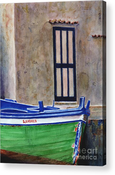 Boat Acrylic Print featuring the painting The Boat by Karen Fleschler