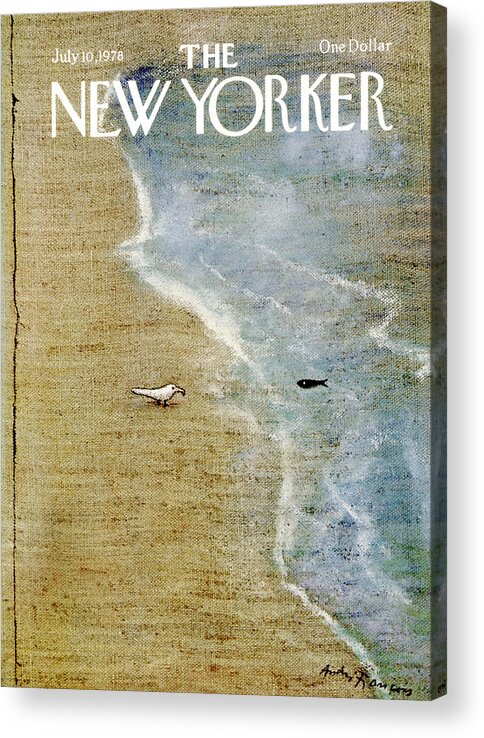 Oceans Acrylic Print featuring the painting New Yorker July 10th, 1978 by Andre Francois