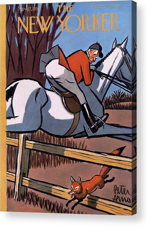 Horse Acrylic Print featuring the painting New Yorker November 17, 1951 by Peter Arno