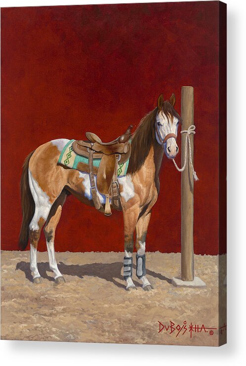 Equine Art Acrylic Print featuring the painting The Rookie by Howard Dubois