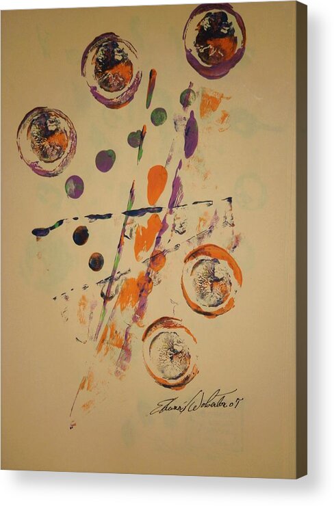 Abstract Acrylic Print featuring the painting The Wagon by Edward Wolverton