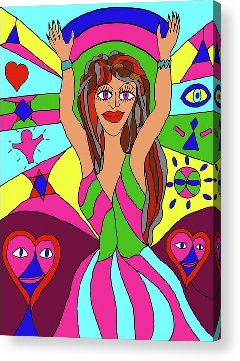 Fashion Acrylic Print featuring the digital art The Woman's Aura by Laura Smith