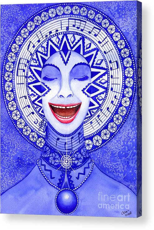 Chakra Acrylic Print featuring the painting Throat Chakra by Catherine G McElroy
