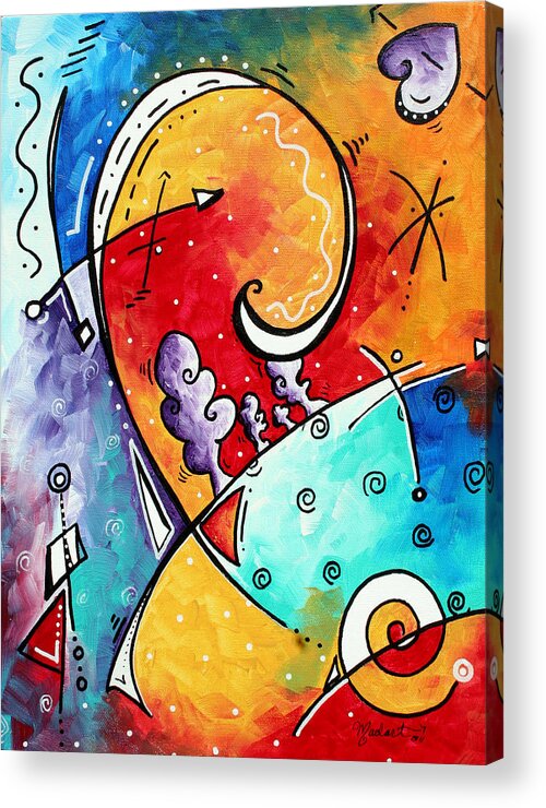 Original Acrylic Print featuring the painting Tickle My Fancy Original Whimsical Painting by Megan Duncanson