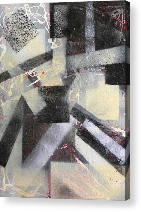 Abstract Acrylic Print featuring the painting undercover N1 by Evguenia Men
