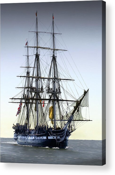Ironsides Acrylic Print featuring the photograph USS Constitution by Fred LeBlanc