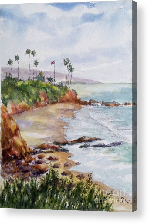 Landscape Acrylic Print featuring the painting View From The Cliff by William Reed