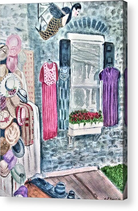 Stones Acrylic Print featuring the painting Vintage New Hope 2 by Vickie G Buccini