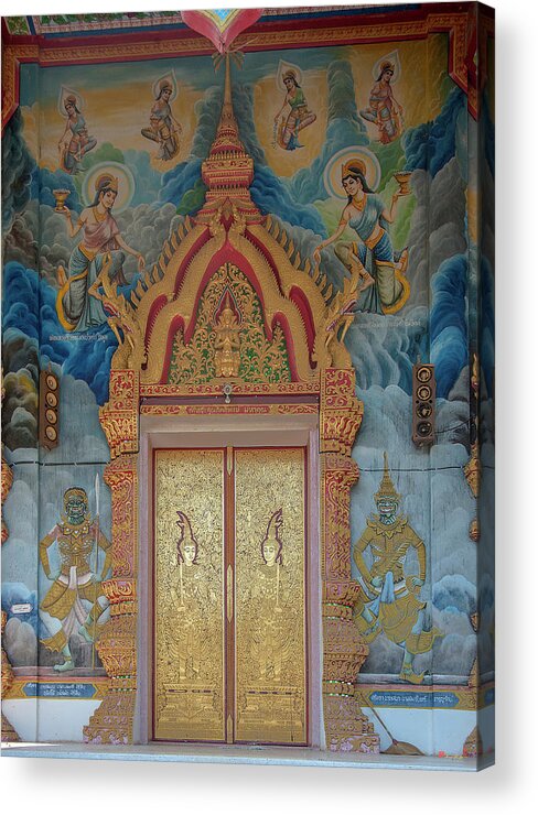 Scenic Acrylic Print featuring the photograph Wat Aranyawat Phra Wihan Doors DTHCM1563 by Gerry Gantt