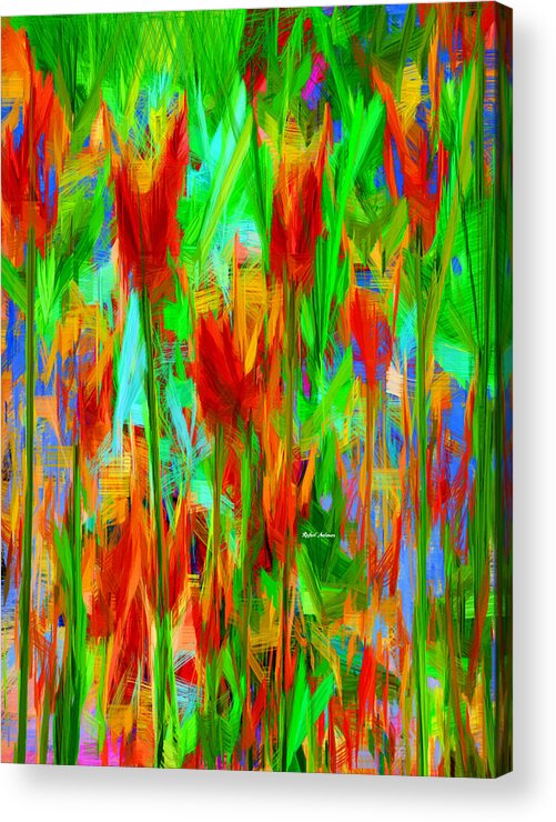 Rafael Salazar Acrylic Print featuring the digital art Wild Flowers by Rafael Salazar