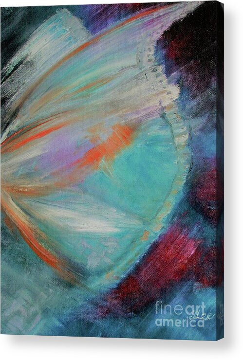 Abstract Acrylic Print featuring the painting Wings by Tracey Lee Cassin