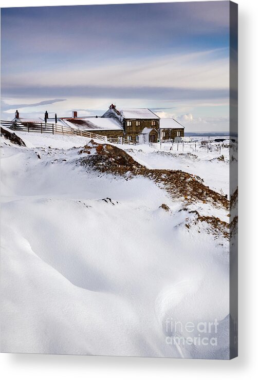 Snow Acrylic Print featuring the photograph Winter At The Lion Inn On Blakey Ridge by Richard Burdon