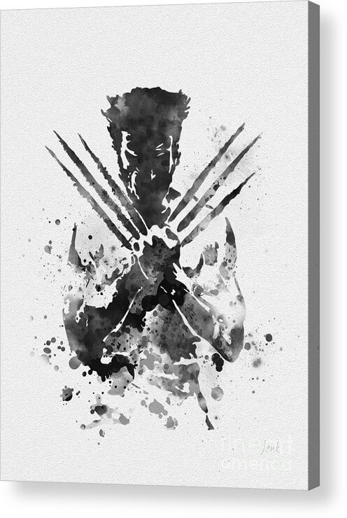 Wolverine Acrylic Print featuring the mixed media Wolverine by My Inspiration