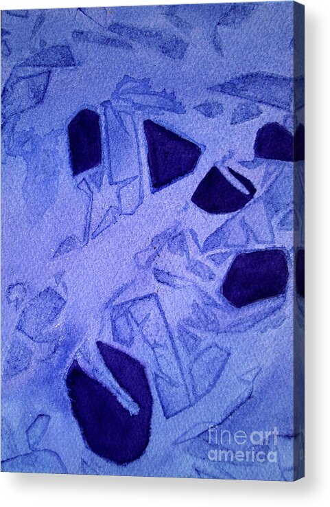 Paintings Acrylic Print featuring the painting 09 Purple Abstract 2 by Kathy Braud