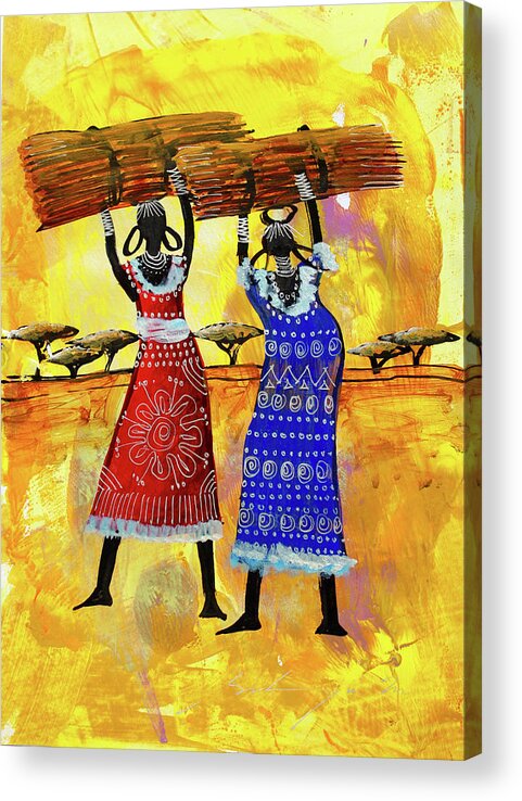 Africa Acrylic Print featuring the painting B-351 #1 by Martin Bulinya