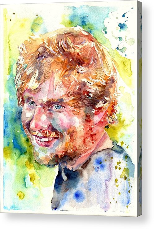 Ed Sheeran Acrylic Print featuring the painting Ed Sheeran #2 by Suzann Sines