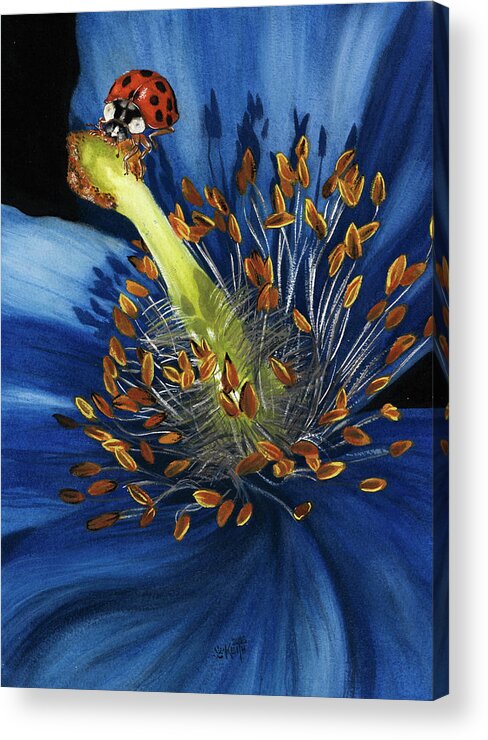 Lazuline Acrylic Print featuring the painting Lazuline #1 by Barbara Keith