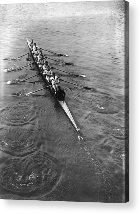 England Acrylic Print featuring the photograph Oxford Oarsmen #1 by Topical Press Agency