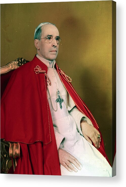 Mature Adult Acrylic Print featuring the photograph Pope Pius Xii #1 by Bettmann