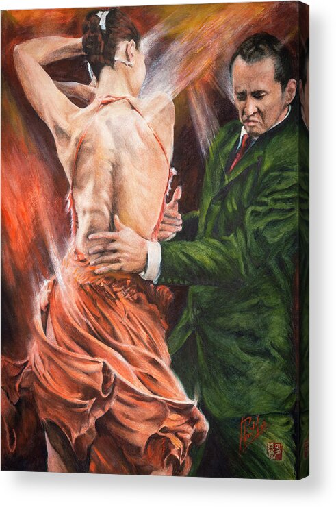  Acrylic Print featuring the painting Tango #1 by Alan Kirkland-Roath