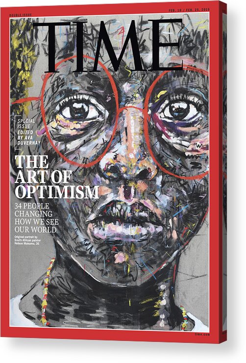 Nelson Makamo Acrylic Print featuring the photograph The Art Of Optimism Time Cover #1 by Painting by Nelson Makamo for TIME