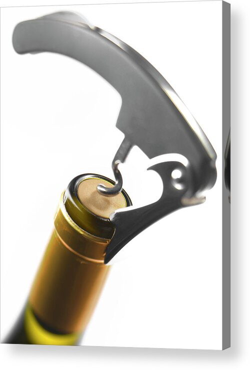 Vin Acrylic Print featuring the photograph Deboucher Une Bouteille a L'aide D'un Tire-bouchon Openning A Bottle Of Wine With A Corkscrew #2 by Studio - Photocuisine