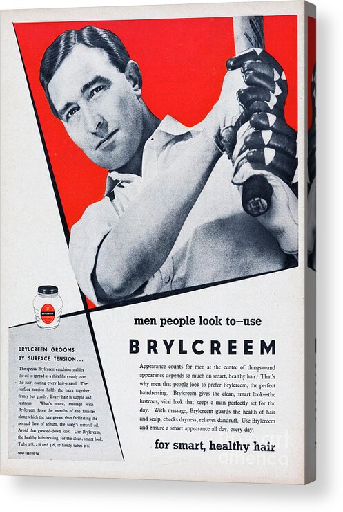 Soccer Uniform Acrylic Print featuring the photograph Brylcreem #3 by Picture Post