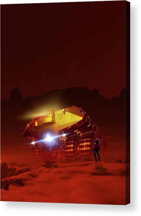 Concepts & Topics Acrylic Print featuring the digital art Mars Exploration, Artwork #6 by Victor Habbick Visions