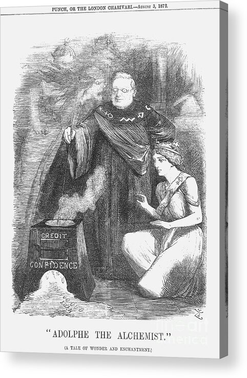 Statesman Acrylic Print featuring the drawing Adolphe The Alchemist, 1872. Artist by Print Collector