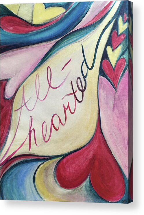 Art Acrylic Print featuring the painting All Hearted by Anna Elkins