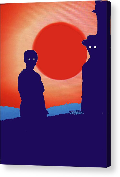 American Gothic-2018 Acrylic Print featuring the mixed media American Gothic-2018 by Seth Weaver