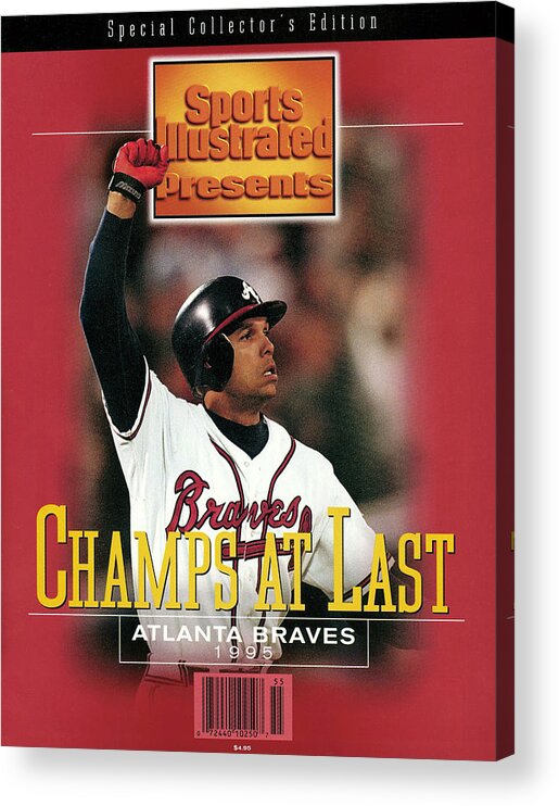 Atlanta Acrylic Print featuring the photograph Atlanta Braves David Justice, 1995 World Series Sports Illustrated Cover by Sports Illustrated