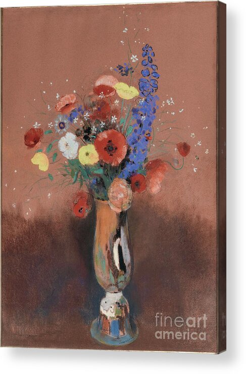 Symbolism Acrylic Print featuring the drawing Bouquet De Fleurs Des Champs Dans Un by Heritage Images