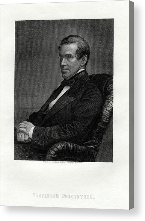 Physicist Acrylic Print featuring the drawing Charles Wheatstone 1802-1875, British by Print Collector