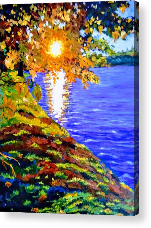 Vivid Colors Acrylic Print featuring the painting Color exaggeration by Ray Khalife