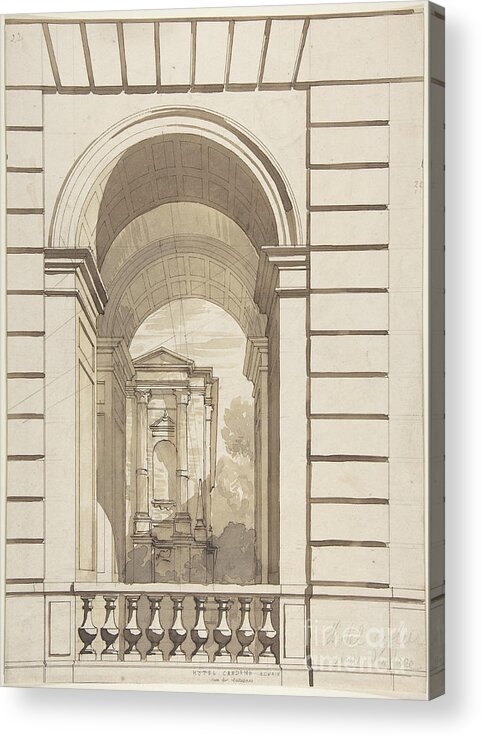 Viewpoint Acrylic Print featuring the drawing Design For Stable Arches by Heritage Images