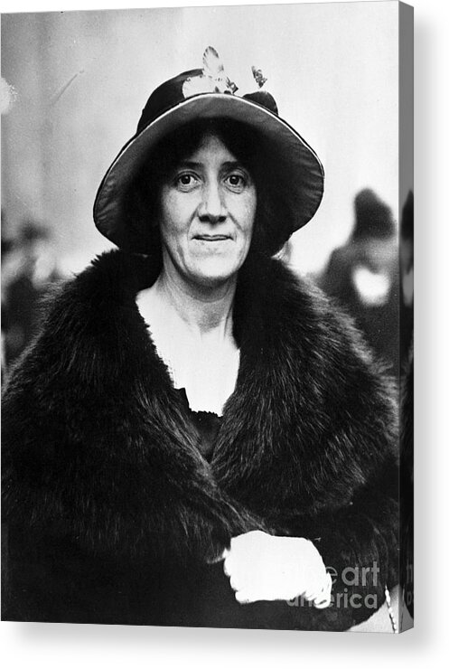 People Acrylic Print featuring the photograph Dr. Marie Stopes Wearing Fur Coat by Bettmann