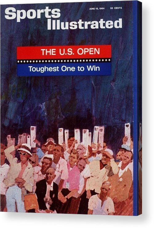 Magazine Cover Acrylic Print featuring the photograph Fans, 1964 Us Open Sports Illustrated Cover by Sports Illustrated