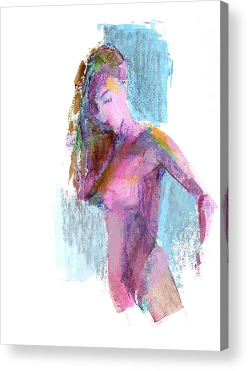 Drawing Acrylic Print featuring the mixed media Untitled #559 by Chris N Rohrbach