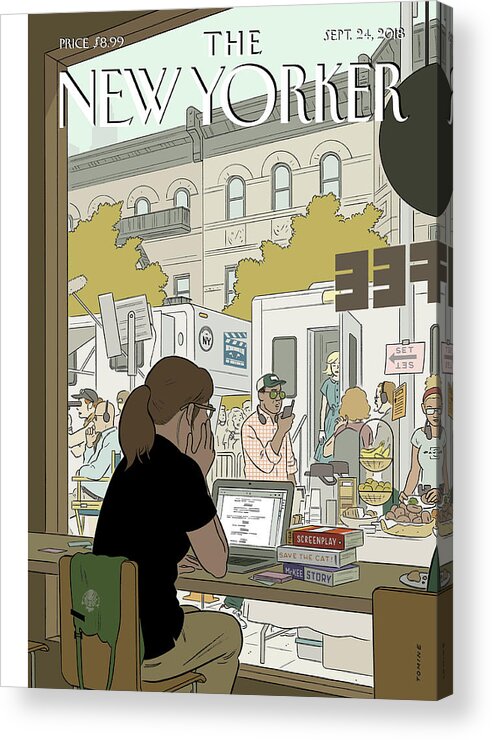 Fourth Wall Acrylic Print featuring the painting Fourth Wall by Adrian Tomine