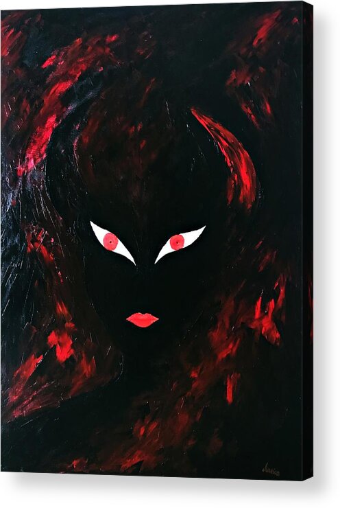 Get The Hell Away From Me Acrylic Print featuring the painting Get The Hell Away From Me by Marianna Mills