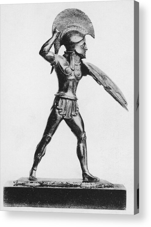 Greek Culture Acrylic Print featuring the photograph Greek Hoplite by Hulton Archive