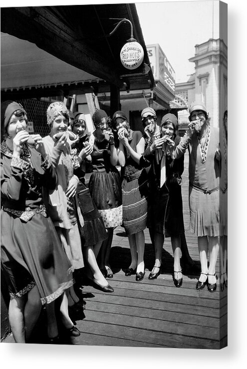 Lifestyles Acrylic Print featuring the photograph Hot Dogs At White City by Chicago History Museum