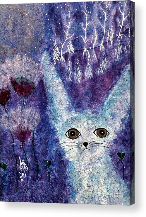 Fox Acrylic Print featuring the painting In a Dream by Julie Engelhardt