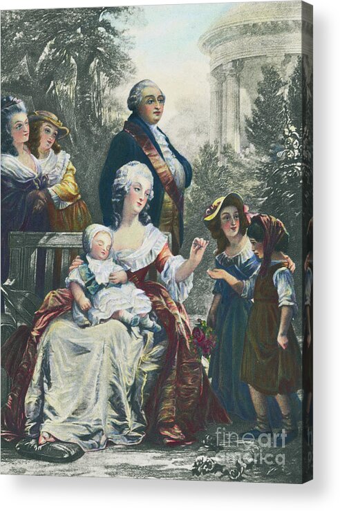 Scenics Acrylic Print featuring the photograph King Louis Xvi With Marie Antoinette by Bettmann