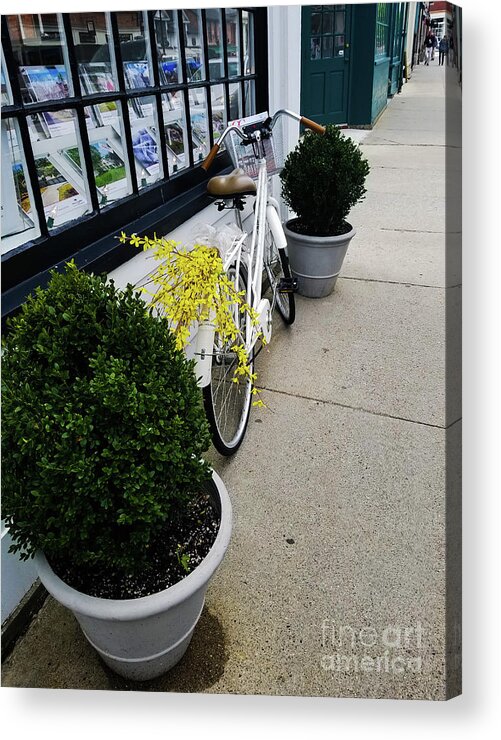 New England Acrylic Print featuring the photograph New England Shops by Elizabeth M