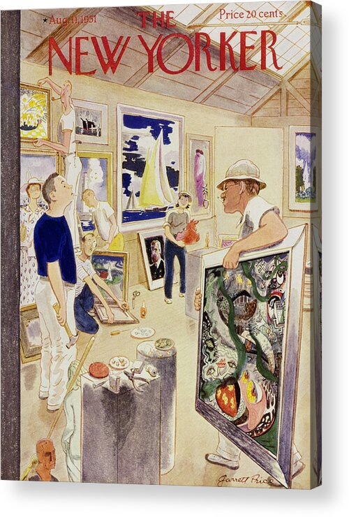 Illustration Acrylic Print featuring the painting New Yorker August 11, 1951 by Garrett Price