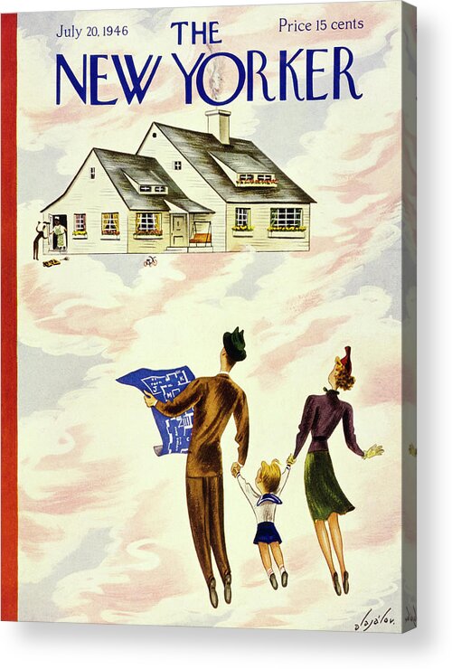 Illustration Acrylic Print featuring the painting New Yorker July 20 1946 by Constantin Alajalov
