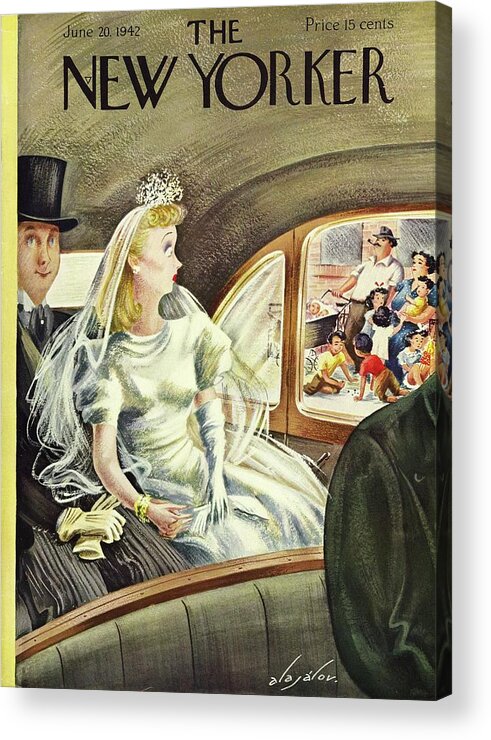 Auto Acrylic Print featuring the painting New Yorker June 20 1942 by Constantin Alajalov